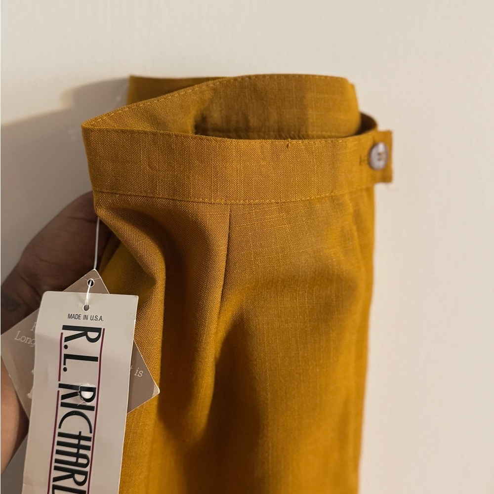 Gold Mustard Midi Skirt - Picture 6 of 6